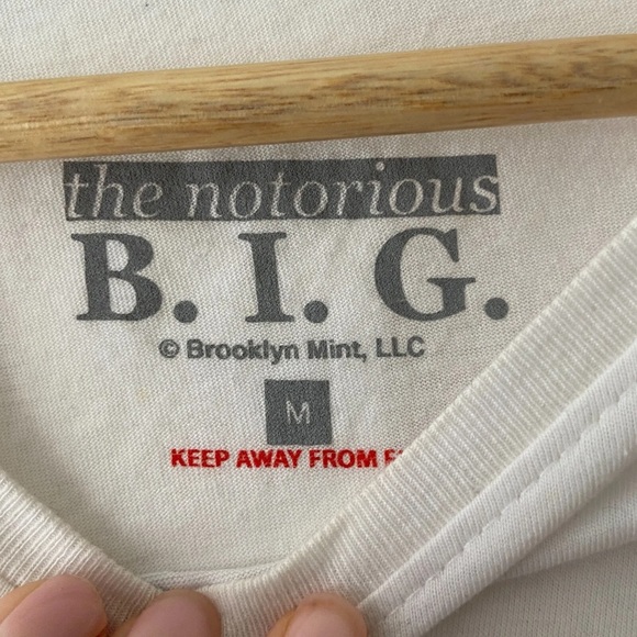 The Notorious B.I.G. T Shirt Short Sleeve White Size Medium - Picture 4 of 8